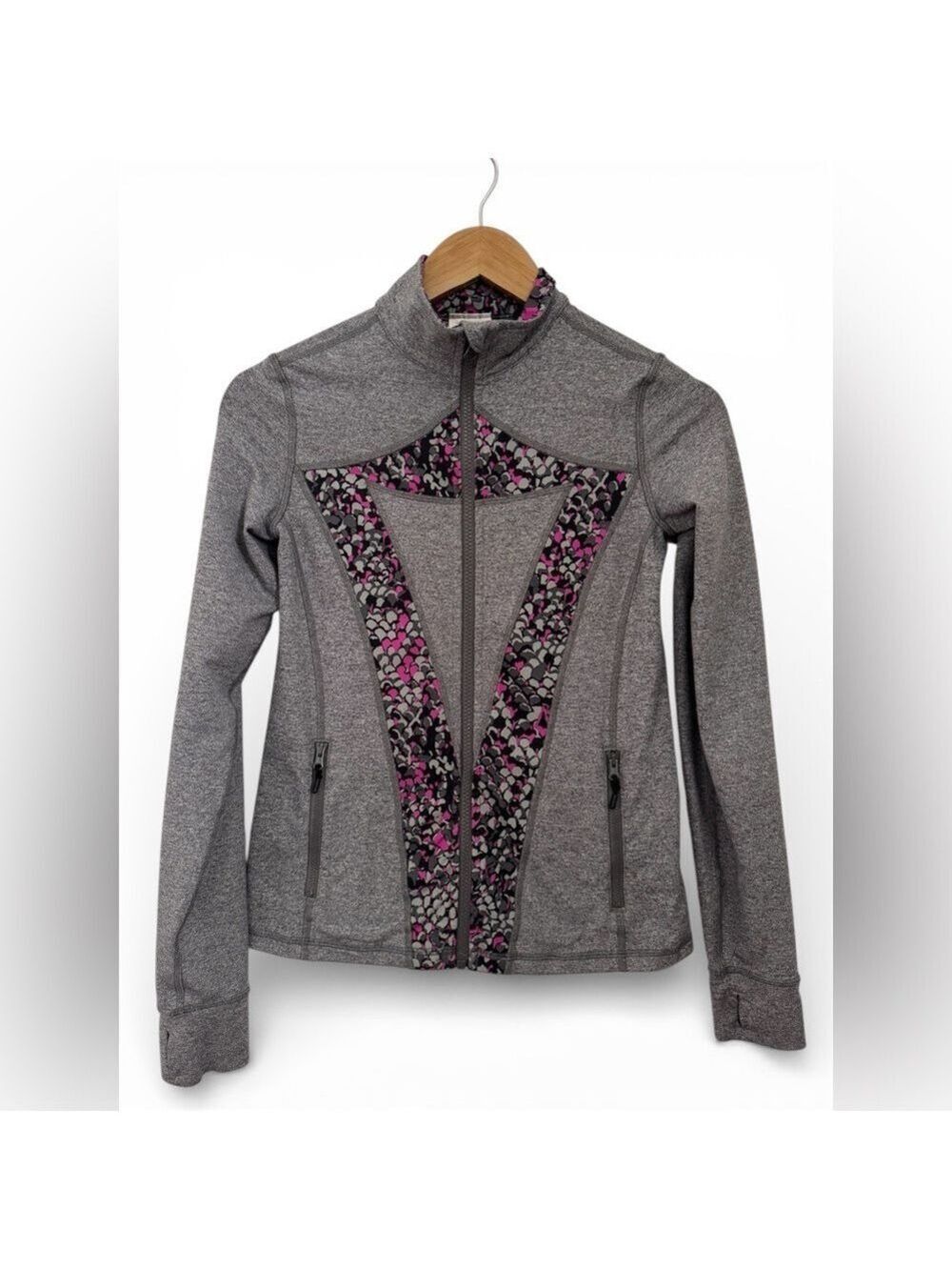 Ivivva by Lululemon Grey Zip Up Jacket Size 14 Youth
